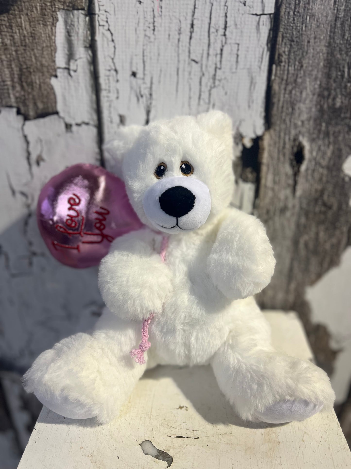 Ballon blanc ours je t'aime