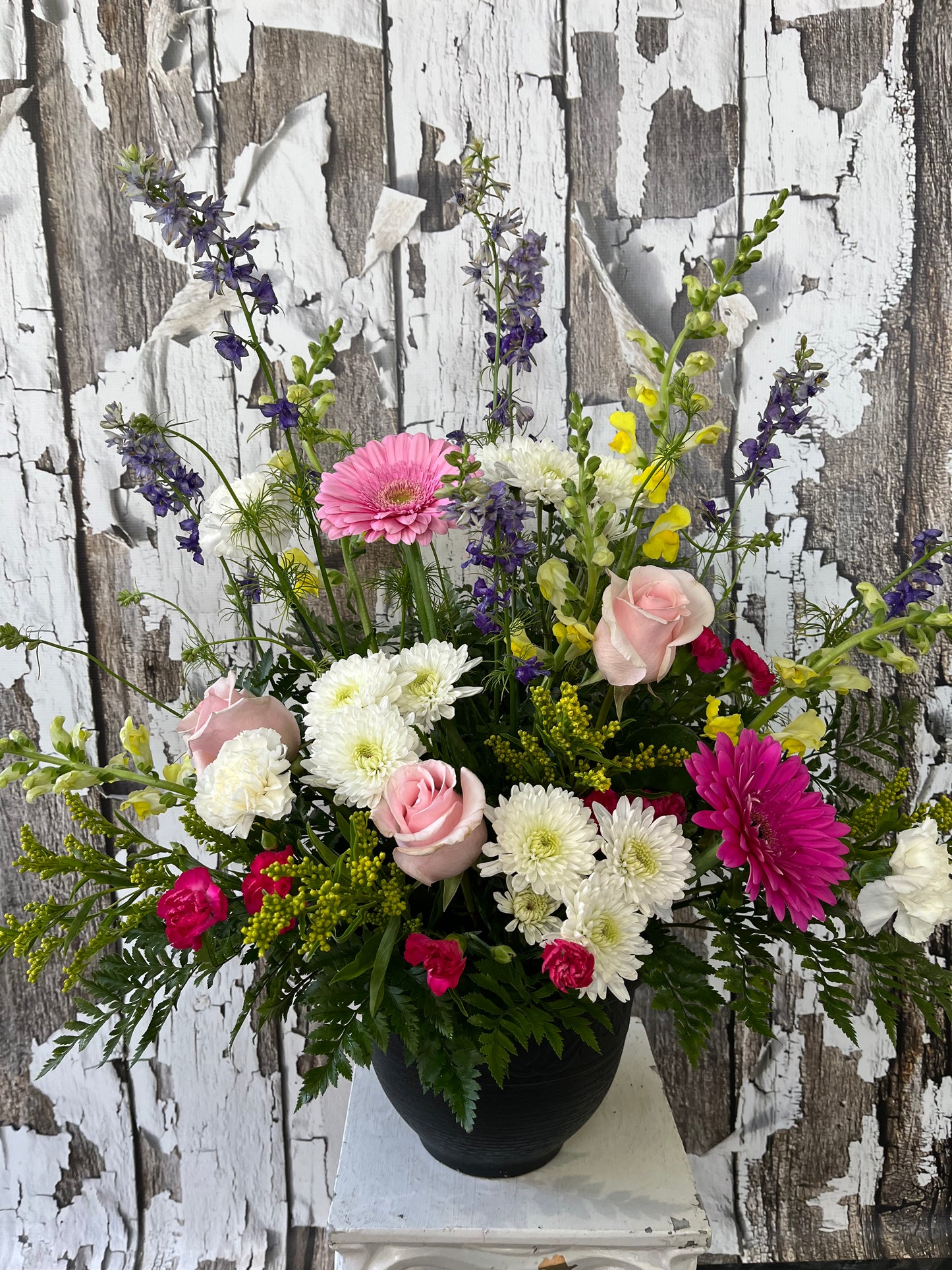 Ladies Garden sympathy flower arrangement