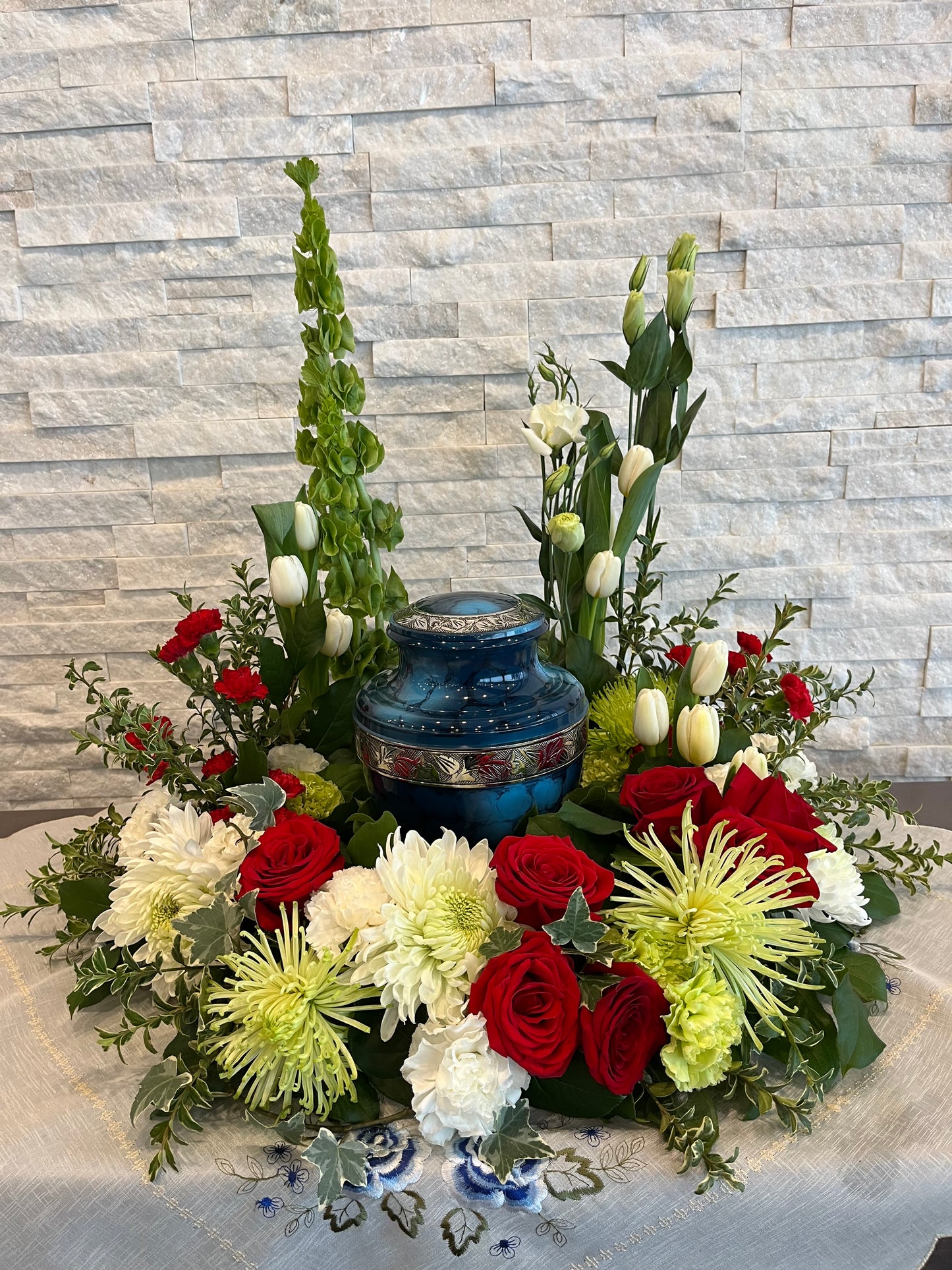 Classic urn flower arrangement
