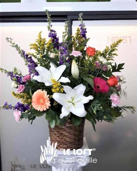 External Love sympathy flower arrangement