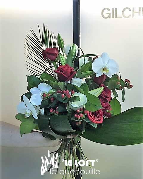 Orchids and roses bouquet