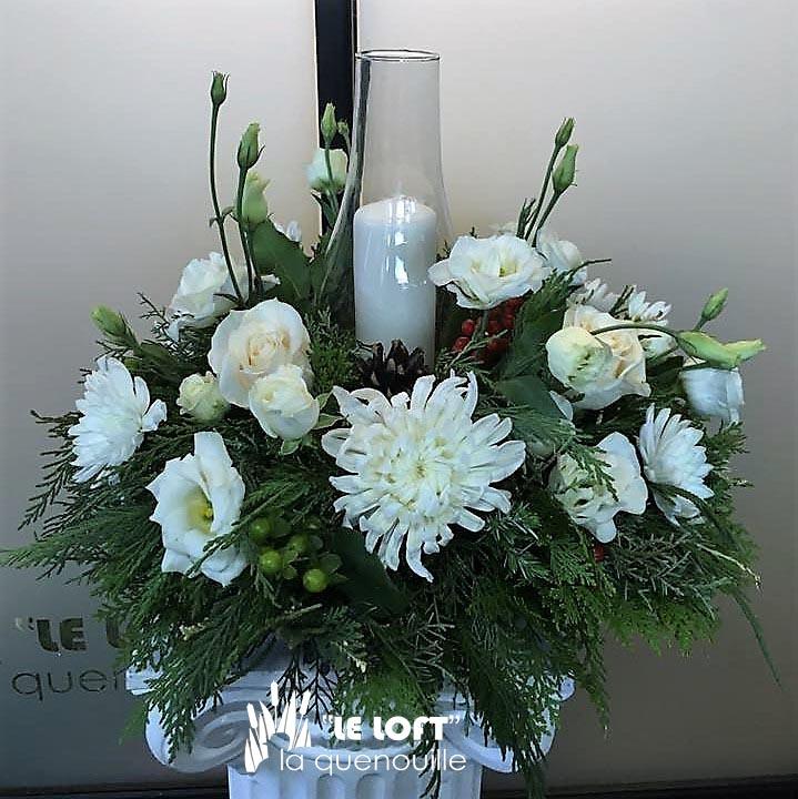 Dreaming of a White Christmas flower arrangement