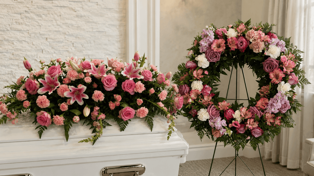 Elegant floral memorial arrangement