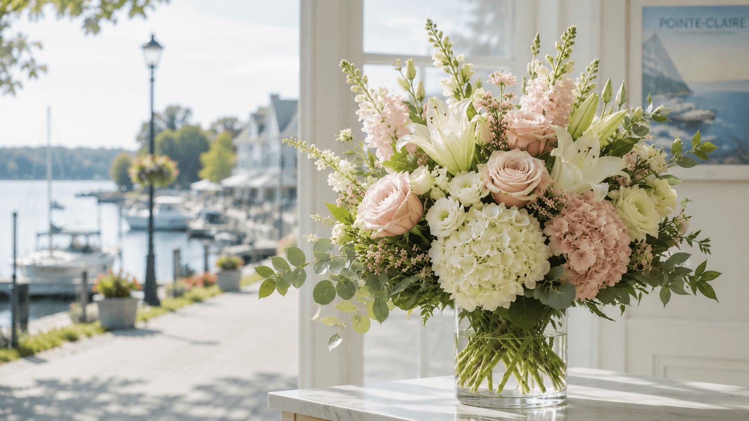 Fresh flowers from a local Montreal florist near Griffintown