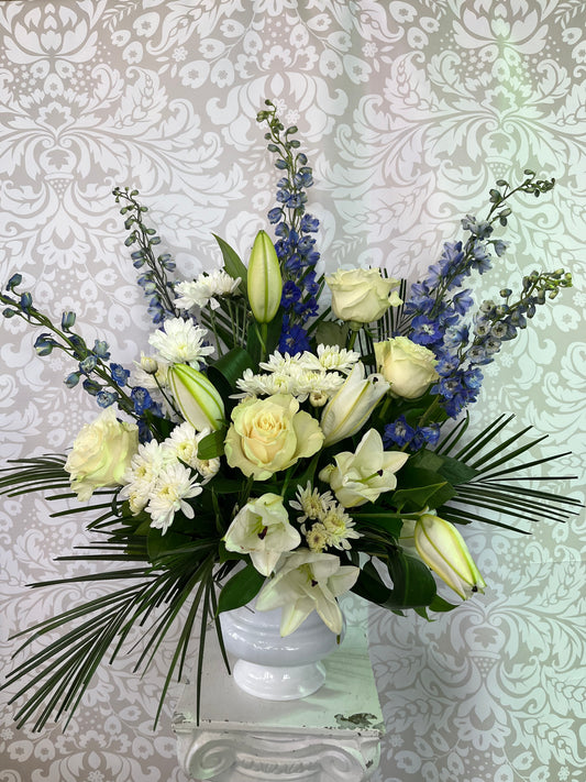 Arrangement de sympathie bleu et blanc