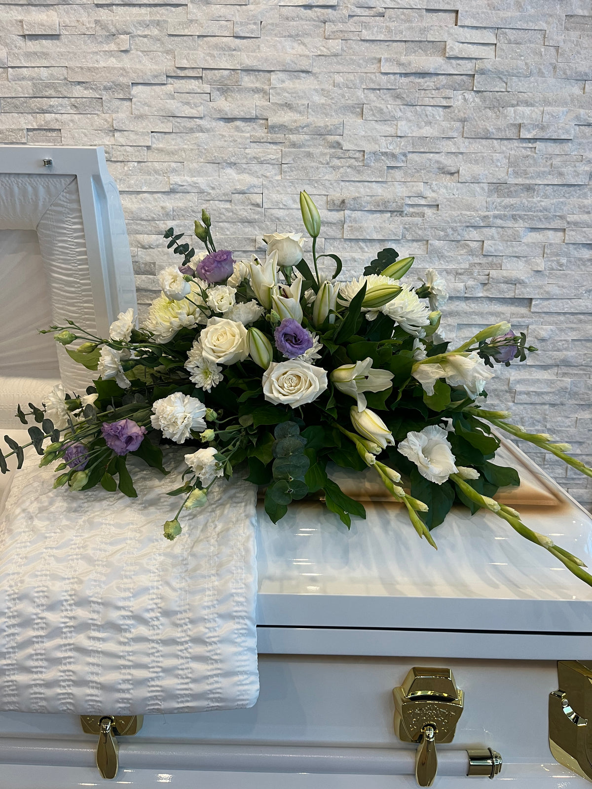 Touch of Lavender Casket Spray
