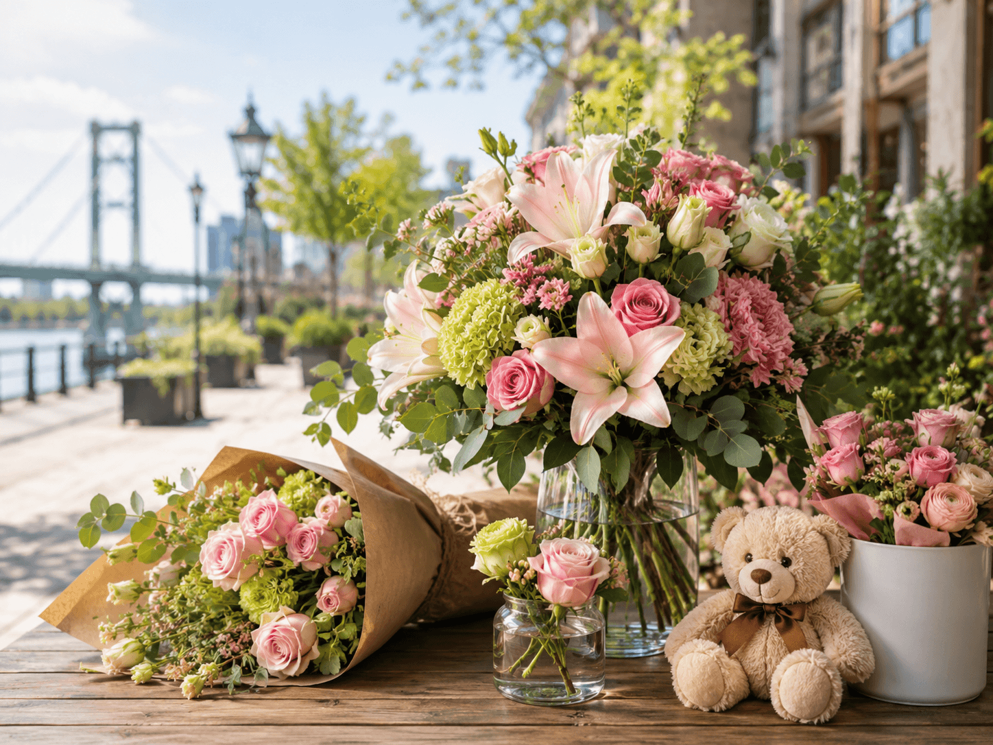 Fresh flowers from a local Montreal florist near Griffintown