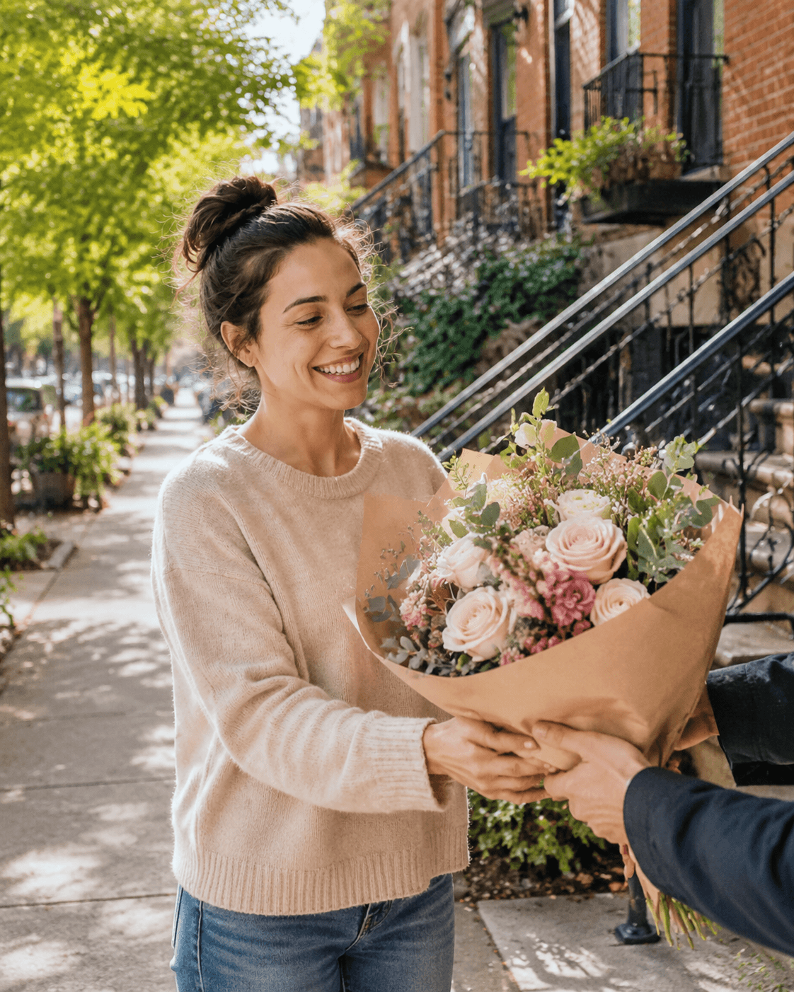 Same-day bouquet handoff in Verdun