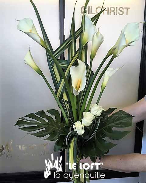 Bouquet of Calla Lilly - florist La Quenouille