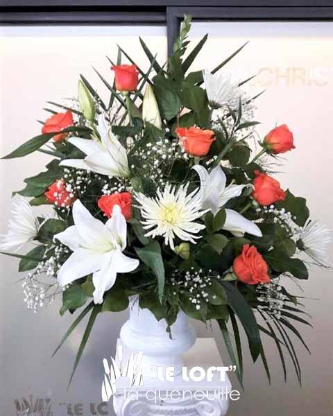Faithful Blessings sympathy flower arrangement