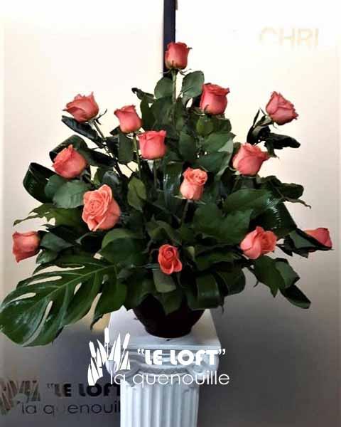 Hampton sympathy flower arrangement with fresh blooms